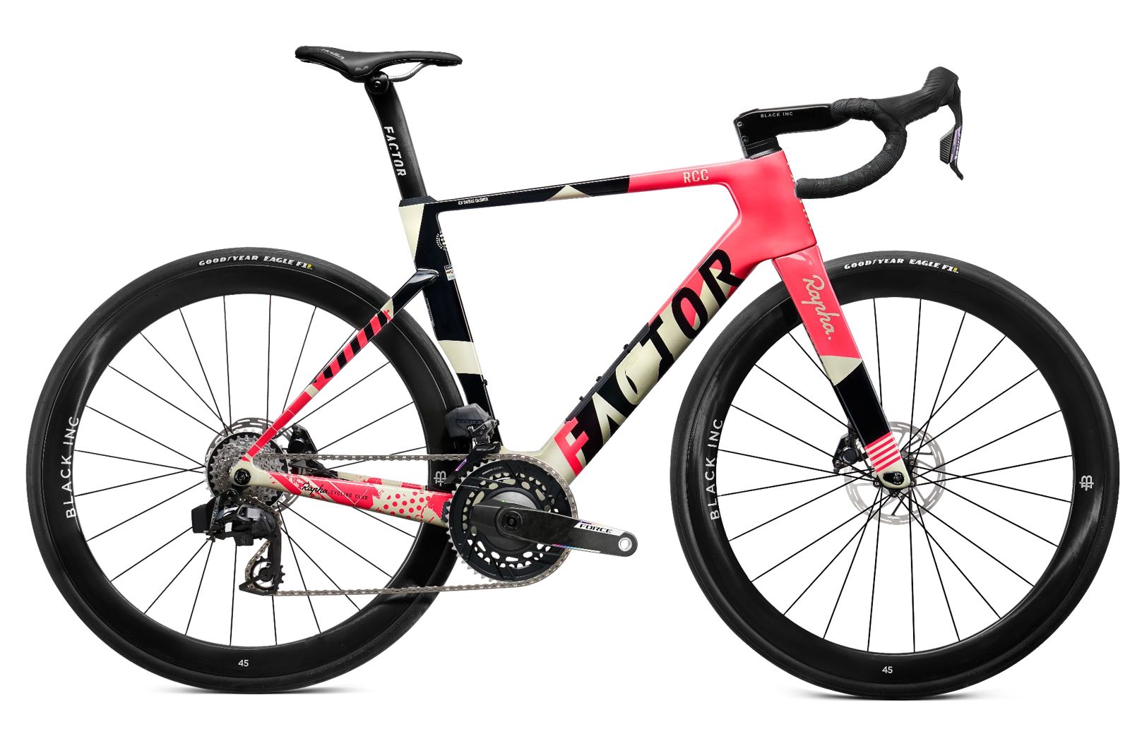 Factor bike wrapped in David Carson artwork