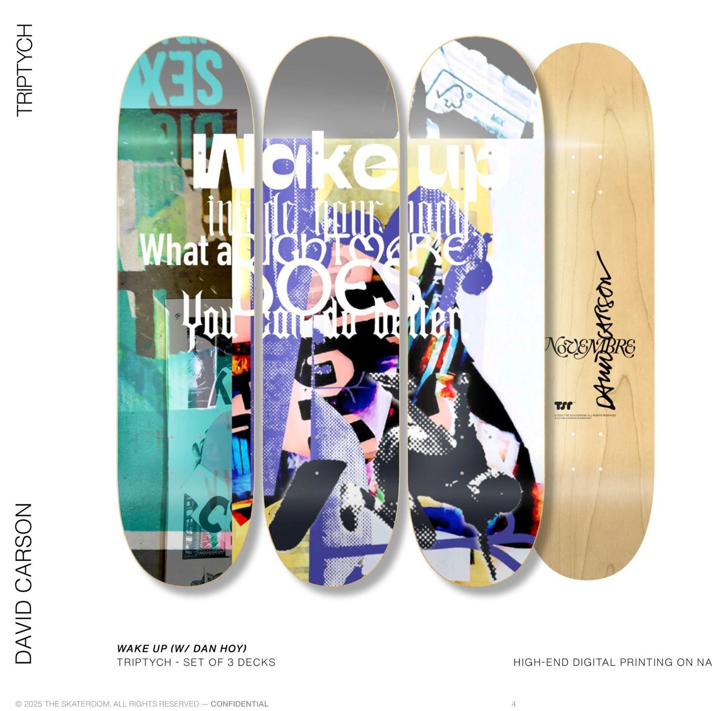 Wake Up triptych, with Dan Hoy