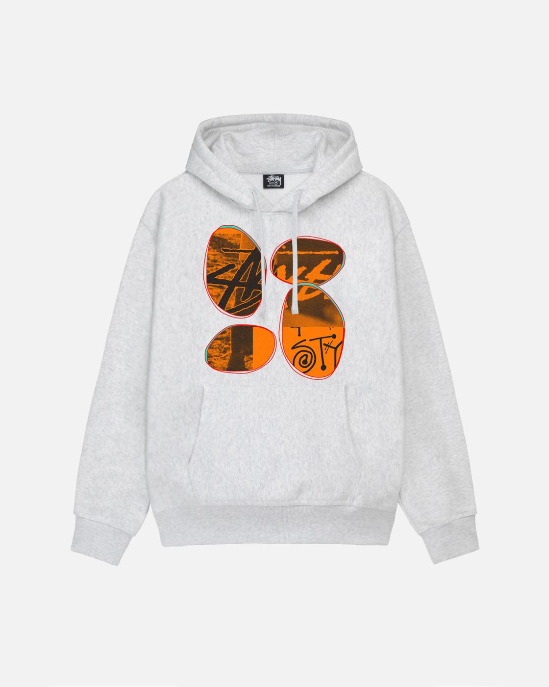 Grey hoodie, front print